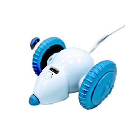 Интерактивная игрушка для котов МЫШКА НА КОЛЕСАХ со светодиодной подсветкой  оптом