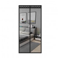 Москитная сетка на магнитах чёрная 120*210 см от мух, комаров и мошек