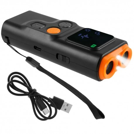 Отпугиватель собак ультразвуковой для самозащиты и дрессировки с фонариком-1