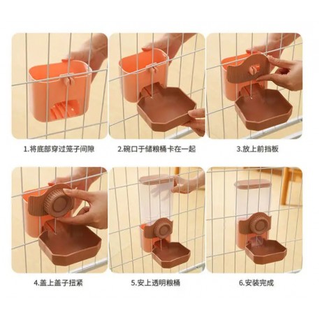 Автоматическая подвесная поилка YS-10026 PET Water dispenser для домашних животных 900 ml-4