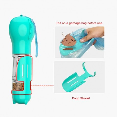 Бутылка для воды 3 в 1 для кошек и собак Pet Multifunctional Water Bottle 300 мл  оптом-6