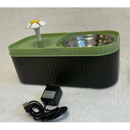 Фонтан-поилка 2 в 1 с миской для корма для кошек, 3 л оптом-5