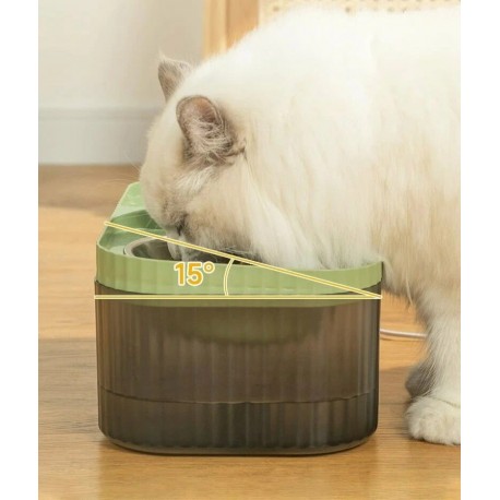 Фонтан-поилка 2 в 1 с миской для корма для кошек, 3 л оптом-8