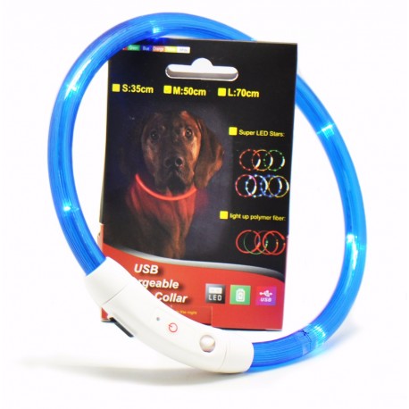 Светящийся ошейник USB Rechargeable Flashing Collar  оптом