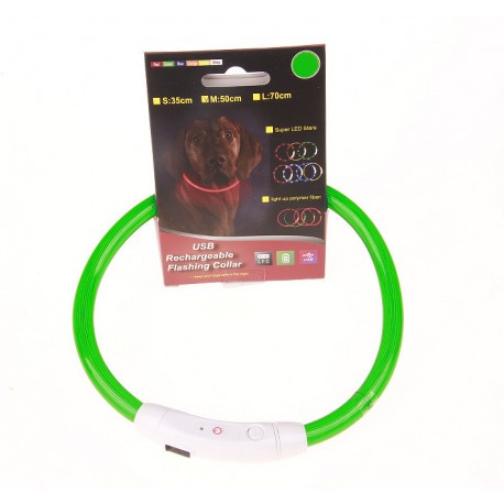 Светящийся ошейник USB Rechargeable Flashing Collar  оптом-3