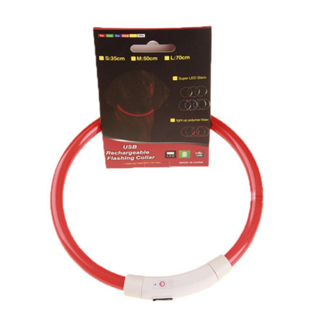 Светящийся ошейник USB Rechargeable Flashing Collar  оптом-6