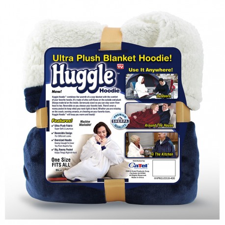 Плед с капюшоном Huggle ultra plush blanket hoodie  оптом