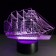 3D LED Светильник Корабль  оптом
