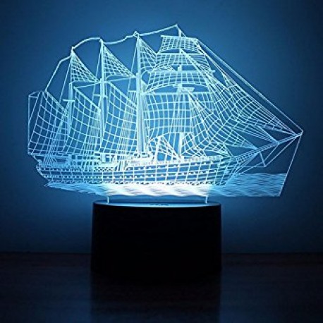 3D LED Светильник Корабль  оптом