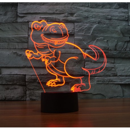 3D Светильник семицветный Динозавр  оптом-2