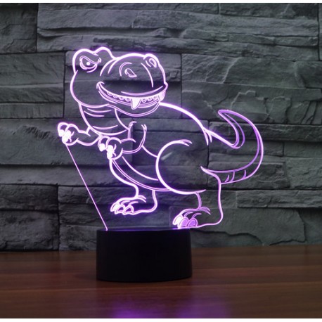 3D Светильник семицветный Динозавр  оптом-1