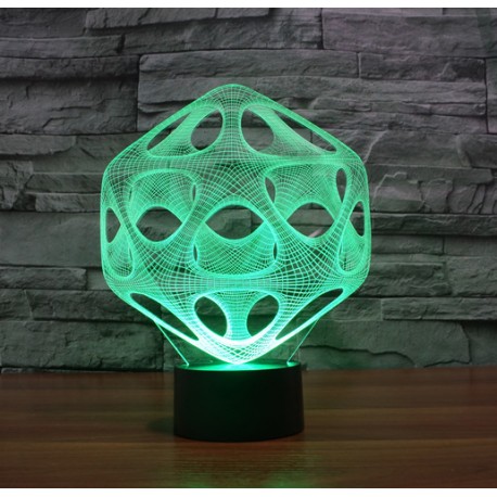 3D Светильник семицветный Оптическая иллюзия  оптом-2