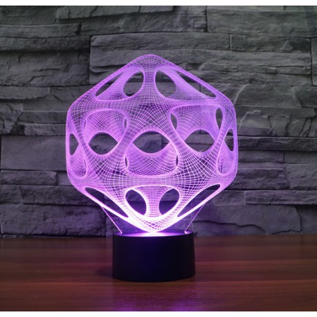 3D Светильник семицветный Оптическая иллюзия  оптом-1