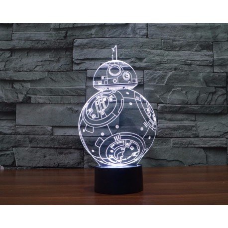 3D Светильник семицветный Звездные Войны Дроид Sphero BB-8 Droid (Star Wars)  оптом