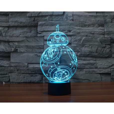 3D Светильник семицветный Звездные Войны Дроид Sphero BB-8 Droid (Star Wars)  оптом-1