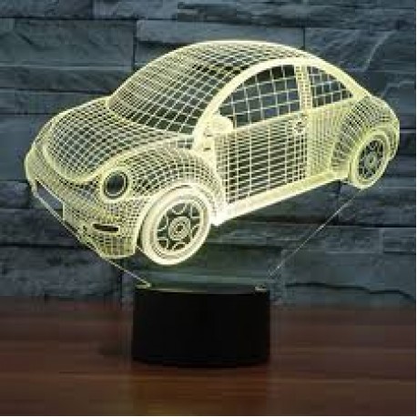 Акриловый 3D светильник Машинка  оптом-2