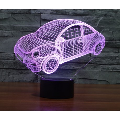 Акриловый 3D светильник Машинка  оптом