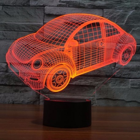 Акриловый 3D светильник Машинка  оптом-1