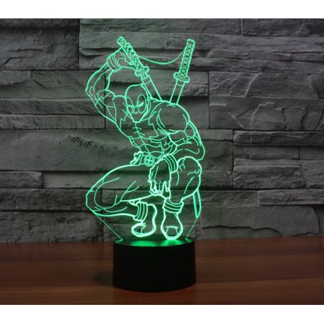 Акриловый 3D светильник Дэдпул  оптом