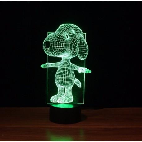 Акриловый 3D светильник Снупи  оптом