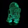 Акриловый 3D светильник Звездные войны R2D2 (Star Wars)  оптом