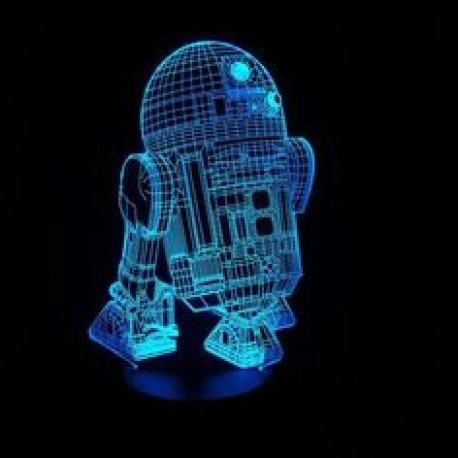 Акриловый 3D светильник Звездные войны R2D2 (Star Wars)  оптом-1