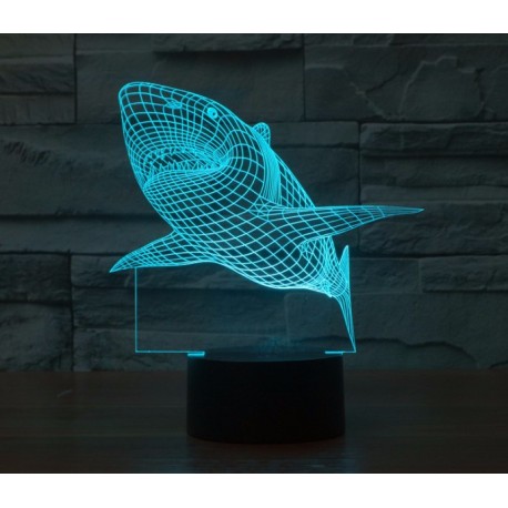 Объемный 3D светильник Акула  оптом