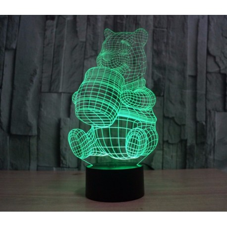 Объемный 3D светильник Медведь Винни-Пух  оптом-1