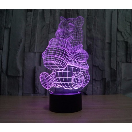 Объемный 3D светильник Медведь Винни-Пух  оптом-2