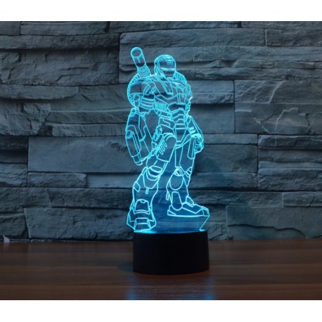 Объемный 3D светильник Железный человек 1 (Iron man)  оптом-3