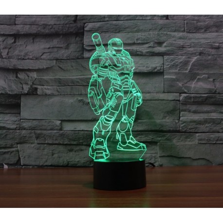 Объемный 3D светильник Железный человек 1 (Iron man)  оптом