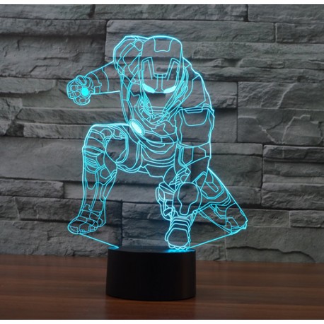 Объемный 3D светильник Железный человек 2 (Iron man)  оптом-1