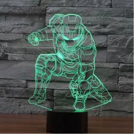 Объемный 3D светильник Железный человек 2 (Iron man)  оптом-2
