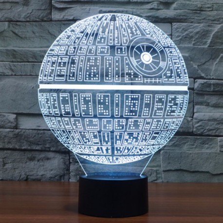 Светодиодный 3D светильник Звезда смерти Star Wars  оптом-1