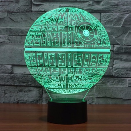 Светодиодный 3D светильник Звезда смерти Star Wars  оптом-2