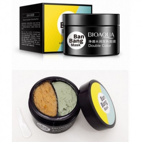 Двухфазная маска для комбинированной кожи Ban Bang mask Bioaqua 2 в 1 по 50г  оптом-1