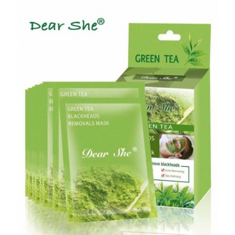 Маска для лица Dear She Green tea 10 шт по 20 г  оптом