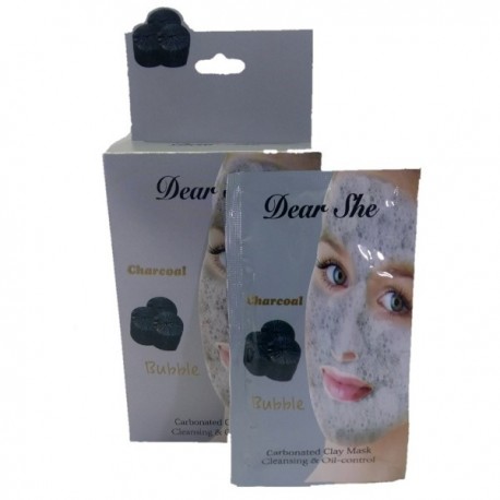 Пузырьковая маска для лица Dear She Charcoal 10 шт  оптом-2