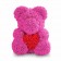 Мишка из 3D роз 40 см с сердцем  оптом