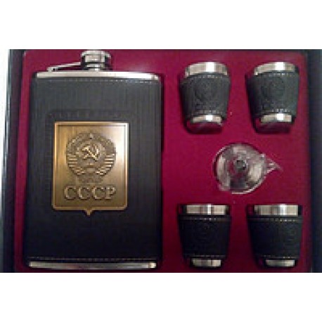 Подарочный набор: Фляжка 210 мл, воронка и 4 рюмки  оптом-5