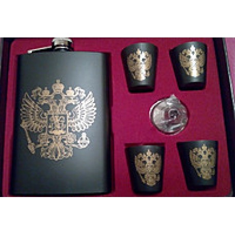 Подарочный набор: Фляжка 210 мл, воронка и 4 рюмки  оптом-2