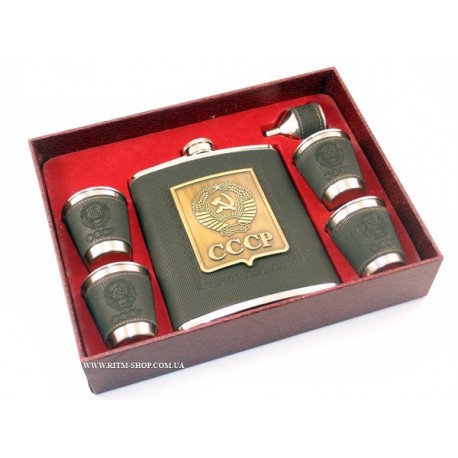 Подарочный набор: Фляжка 500 мл, воронка и 4 рюмки  оптом-5