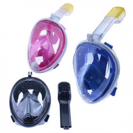 Маска для снорклинга, Полнолицевая маска с трубкой и креплением для GoPro  оптом