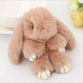 Брелок Кролик 18 см (натуральный мех) 