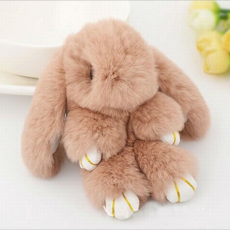 Брелок Кролик 18 см (натуральный мех)  оптом