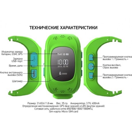 Smart Baby Watch Q50 детские часы с GPS-трекером  оптом-5