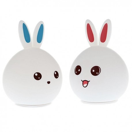 Мягкий силиконовый ночник зайчик  оптом-3