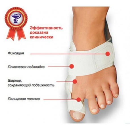 Фиксатор Hallux Valgus (пластик) 2 штуки  оптом