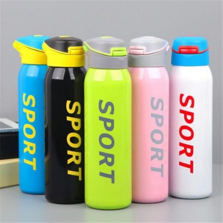 Термос с трубочкой из стали Sport 500 мл  оптом-1