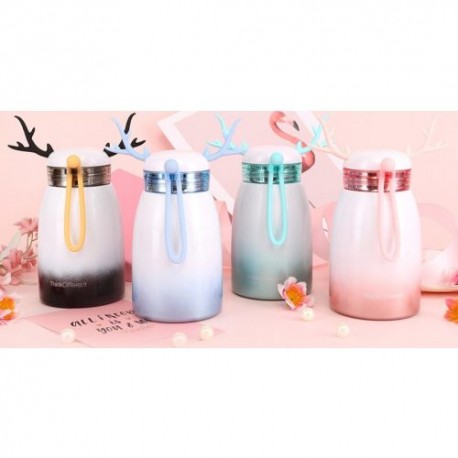 Мини термос сталь с рогами оленя 320 мл  оптом-1